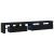 Set de 2 cabine TV cu lumini LED din lemn prelucrat de stejar negru, Cabinet TV  cu LED stejar negru 120x35x40 cm din lemn prelucrat GartenMobel Dekor