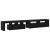 Set de 2 cabine TV cu lumini LED din lemn prelucrat de stejar negru, Cabinet TV  cu LED stejar negru 120x35x40 cm din lemn prelucrat GartenMobel Dekor