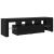 Cabinete TV 2 piese cu Lumini LED din Stejar Negru și Lemn Ingineresc,  Stand TV din Stejar Negru cu Lumini LED, 60x35x40 cm, Fabricat din Lemn Ingineresc GartenMobel Dekor