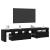 Cabinete TV 2 piese cu Lumini LED din Stejar Negru și Lemn Ingineresc,  Stand TV din Stejar Negru cu Lumini LED, 60x35x40 cm, Fabricat din Lemn Ingineresc GartenMobel Dekor