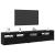 Cabinete TV 2 buc cu lumini LED din lemn ingineresc de stejar negru,  Suport TV cu lumini LED - Stejar Negru, 90x35x40 cm, fabricat din lemn ingineresc GartenMobel Dekor