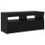 Cabinete TV 2 buc cu lumini LED din lemn ingineresc de stejar negru,  Suport TV cu lumini LED - Stejar Negru, 90x35x40 cm, fabricat din lemn ingineresc GartenMobel Dekor