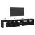 Cabinete TV  2 pcs cu LED-uri Stejar Negru Lemn Ingineresc, Suport TV  cu LED-uri - Stejar Negru, 90x35x40 cm, făcut din lemn ingineresc GartenMobel Dekor