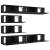 Set 6 piese cabinet TV montat pe perete stejar negru lemn prelucrat GartenMobel Dekor