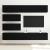 Set 6 piese cabinet TV montat pe perete stejar negru lemn prelucrat GartenMobel Dekor