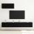 Set Mobilier TV 3 Piese Montat pe Perete Negru din Lemn Prelucrat GartenMobel Dekor