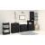 Set mobile baie  4 piese Stejar Negru Lemn prelucrat, Dulap de Baie  Stejar Negru 60x33x80 cm Fabricat din Lemn Prelucrat GartenMobel Dekor
