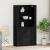 Highboard din stejar negru din lemn stratificat GartenMobel Dekor