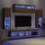 Dulapuri TV  cu lumini LED 2 piese Stejar 80x30x30 cm, Dulapuri TV  cu lumini LED 2 piese Stejar 60x30x40 cm GartenMobel Dekor
