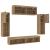 Dulapuri TV  cu lumini LED 2 piese Stejar 80x30x30 cm, Dulapuri TV  cu lumini LED 2 piese Stejar 60x30x40 cm GartenMobel Dekor