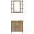 Cabinet baie Stejar artizanal 33x33x185.5 cm Lemn prelucrat GartenMobel Dekor