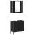 Cabinet Chiuvetă Baie  Stejar Negru 60x30x60 cm Lemn Prelucrat, Cabinet Baie  Stejar Negru 33x33x185.5 cm Lemn Prelucrat GartenMobel Dekor