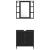 Cabinet Chiuvetă Baie  Stejar Negru 60x30x60 cm Lemn Prelucrat, Cabinet Baie  Stejar Negru 33x33x185.5 cm Lemn Prelucrat GartenMobel Dekor
