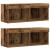 Raft flotant 2 buc Lemn vechi 40x28.5x40 cm Lemn prelucrat,  Dulapuri cu lumini LED 2 buc Lemn vechi 40x30x30 cm,  Dulapuri TV cu lumini LED 2 buc Lemn vechi 80x30x30 cm GartenMobel Dekor