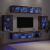 Raft flotant 2 buc Lemn vechi 40x28.5x40 cm Lemn prelucrat,  Dulapuri cu lumini LED 2 buc Lemn vechi 40x30x30 cm,  Dulapuri TV cu lumini LED 2 buc Lemn vechi 80x30x30 cm GartenMobel Dekor