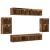 Raft flotant 2 buc Lemn vechi 40x28.5x40 cm Lemn prelucrat,  Dulapuri cu lumini LED 2 buc Lemn vechi 40x30x30 cm,  Dulapuri TV cu lumini LED 2 buc Lemn vechi 80x30x30 cm GartenMobel Dekor