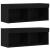 Raft suspendat  2 buc Stejar negru 40x28,5x40 cm din lemn ingineresc, Dulapuri de perete  cu lumini LED 2 buc Stejar negru 40x30x30 cm, Dulapuri de perete pentru TV  cu lumini LED 2 buc Stejar negru 80x30x30 cm GartenMobel Dekor