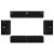 Raft suspendat  2 buc Stejar negru 40x28,5x40 cm din lemn ingineresc, Dulapuri de perete  cu lumini LED 2 buc Stejar negru 40x30x30 cm, Dulapuri de perete pentru TV  cu lumini LED 2 buc Stejar negru 80x30x30 cm GartenMobel Dekor