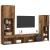 Dulap TV  cu lumini LED Lemn erodat 40.5x30x102 cm, Dulapuri TV  cu lumini LED 2 buc Lemn erodat 80x30x30 cm GartenMobel Dekor