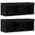 Dulap TV  Stejar Negru 30.5x30x102 cm Lemn Ingineresc, Dulap TV  cu Lumini LED Stejar Negru 40.5x30x102 cm, Dulapuri TV  cu Lumini LED 2 buc Stejar Negru 80x30x30 cm GartenMobel Dekor