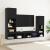 Dulap TV  Stejar Negru 30.5x30x102 cm Lemn Ingineresc, Dulap TV  cu Lumini LED Stejar Negru 40.5x30x102 cm, Dulapuri TV  cu Lumini LED 2 buc Stejar Negru 80x30x30 cm GartenMobel Dekor
