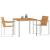 Set de mese pentru grădină  3 piese din lemn masiv de acacia, Masă de dining exterioară  90x90x74.5 cm din lemn masiv de acacia GartenMobel Dekor