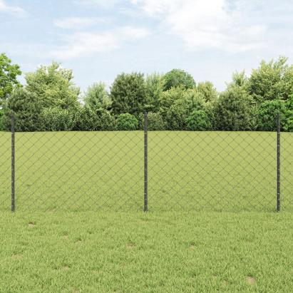 Set Împrejmuire Grădină Set de 2 Gri Oțel Galvanizat 25 x 0.8 m GartenMobel Dekor