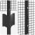 Set Gard din Plasă de Găină Set de 2 Gri Metal Gard de 10 x 1 m GartenMobel Dekor