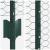 Stâlpi de Gard  11 pcs U-Channel Verde 140 cm Oțel, Gard Hexagon  Verde 1.4x25 m Oțel GartenMobel Dekor