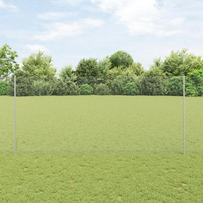 Stâlpi de Gard 22 pcs U-Channel 140 cm Oțel Galvanizat,  Gard Hexagonal 1.4x25 m Oțel Galvanizat GartenMobel Dekor