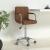 Scaun de birou pivotant, maro, material textil GartenMobel Dekor