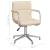 Scaun de birou pivotant, crem, material textil GartenMobel Dekor