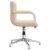 Scaun de birou pivotant, crem, material textil GartenMobel Dekor