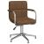 Scaun de birou pivotant, maro, material textil GartenMobel Dekor