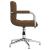 Scaun de birou pivotant, maro, material textil GartenMobel Dekor
