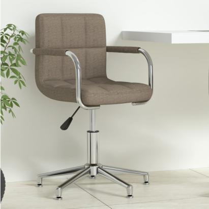Scaun de birou pivotant, gri taupe, material textil GartenMobel Dekor