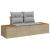 Set de Canapea cu 5 Piese și Perne Bej Ratan Poliester Acacia GartenMobel Dekor