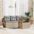 Set de Sofa Modular cu 5 Piese și Perne Bej Ratan Poliester GartenMobel Dekor