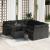 set de 9 piese de sofa de grădină cu perne Negru Poliratan GartenMobel Dekor
