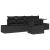 Set canapele grădină 5 piese cu perne Negru din Poliratan GartenMobel Dekor