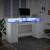 Birou cu lumini LED, alb, 160x55x91 cm, lemn prelucrat GartenMobel Dekor