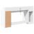Birou cu lumini LED, alb, 160x55x91 cm, lemn prelucrat GartenMobel Dekor