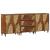 Set de Mobilier pentru Baie  3 Piese Lemn Solid de Mango, Bufet  60x33x75 cm Lemn Solid de Mango GartenMobel Dekor