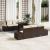 Set canapele grădină 7 piese cu perne Marron Poli Ratan GartenMobel Dekor