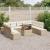 Set de canapea pentru grădină cu perne, 10 piese, Bej, Ratan sintetic GartenMobel Dekor