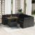 Set de sofa de grădină cu 9 piese cu perne Negru Ratan Poly Acacia GartenMobel Dekor