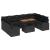 Set dining grădină cu 10 piese și perne negre din poliratan și acacia GartenMobel Dekor
