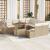 Set de dining de grădină cu 9 piese și perne bej din poli-ratan și acacia GartenMobel Dekor