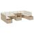 Set de dining pentru grădină cu 11 piese și perne Bej Poliratan Acacia GartenMobel Dekor