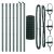 Euro Fence cu 7 Stâlpi 0.4x10 m Oțel Galvanizat Verde GartenMobel Dekor